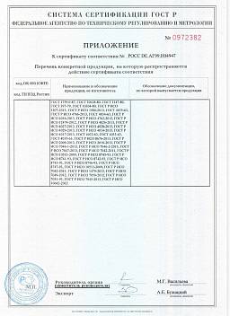 Сертификат на Саморез с потайной гол. нерж. А2 DIN 7982 2