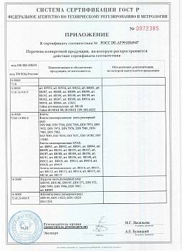 Сертификат на Саморез с потайной гол. нерж. А2 DIN 7982 5